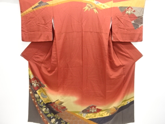 JAPANESE KIMONO / HOMONGI / MATSUKAWABISHI & PAULOWNIA